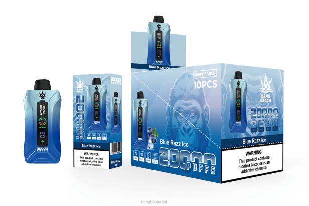 Bang Beach 20000 נשיפות מסך חכם vape קרח כחול razz - Bang Box Flavours