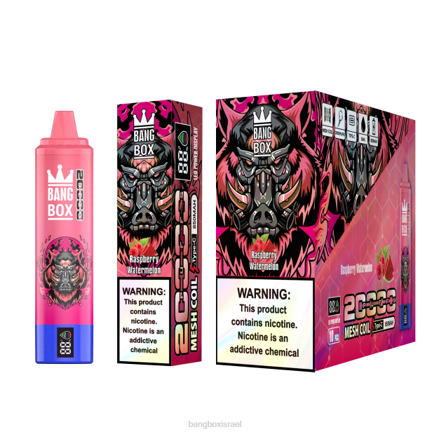 Bang Box מסך חכם 20000 נשיפות אבטיח פטל - Bang Box Flavours