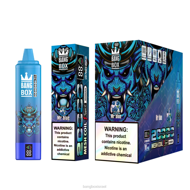 Bang Box מסך חכם 20000 נשיפות מר כחול - Bang Box Vape Flavors