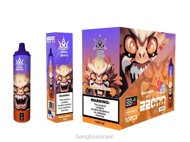 Bang Beach מסך חכם 22000 נשיפות קרח אבטיח - Bang Box Price