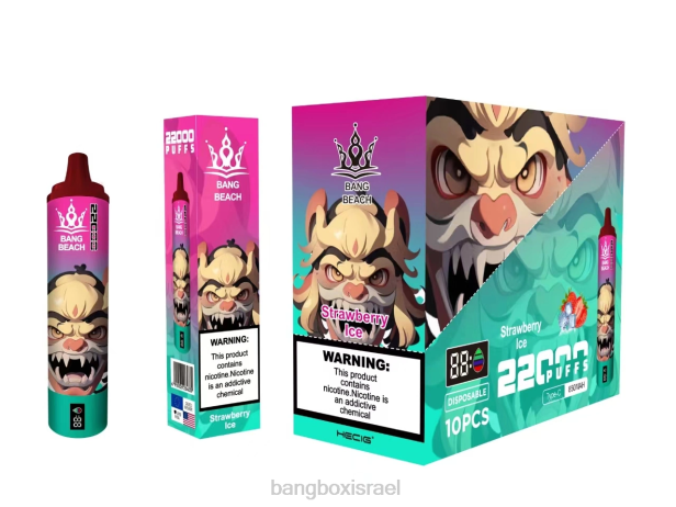 Bang Beach מסך חכם 22000 נשיפות קרח תות - Bang Box Vape Price